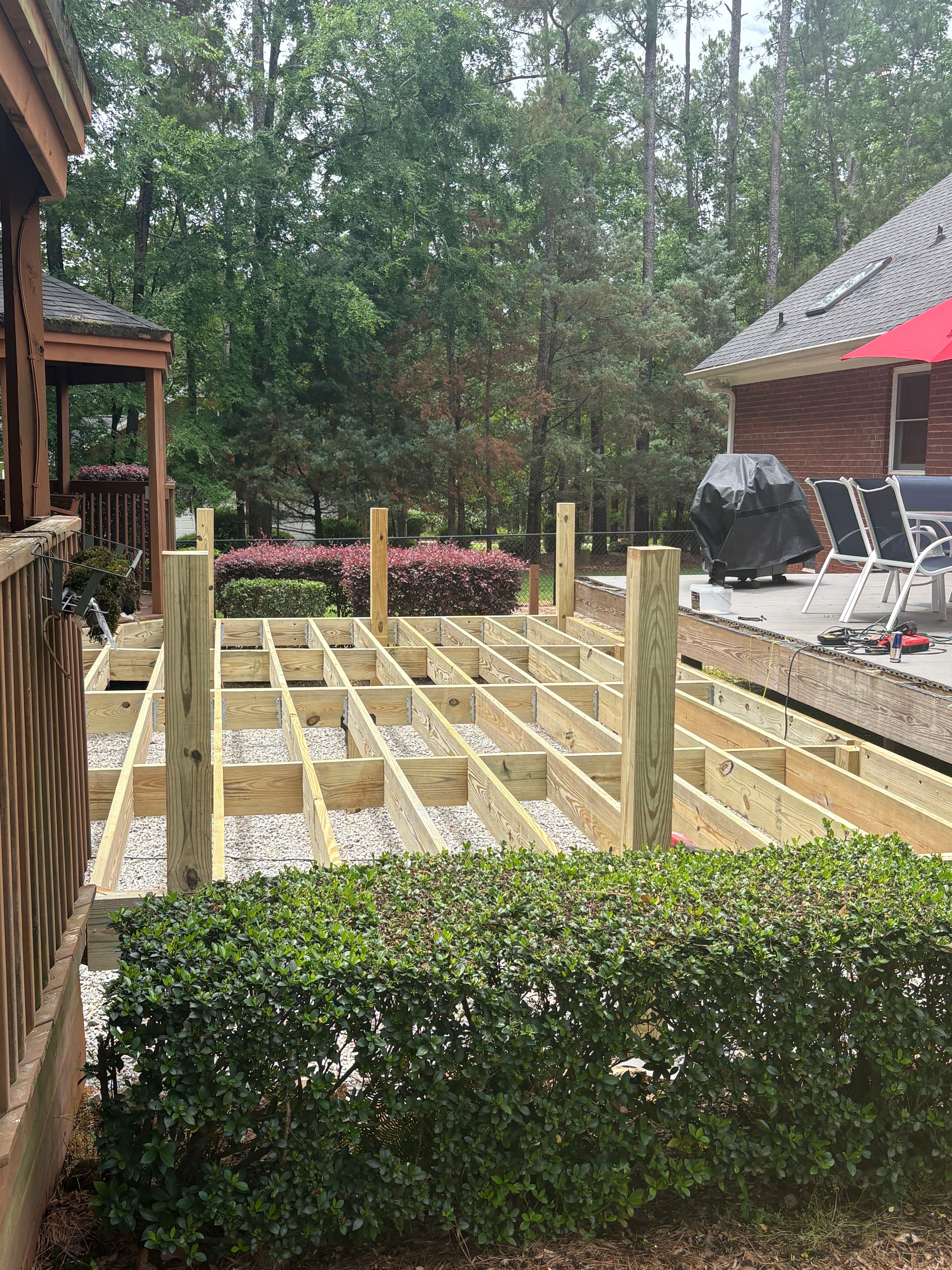 Project Composite Deck Build with Built-In Seating in Progress image