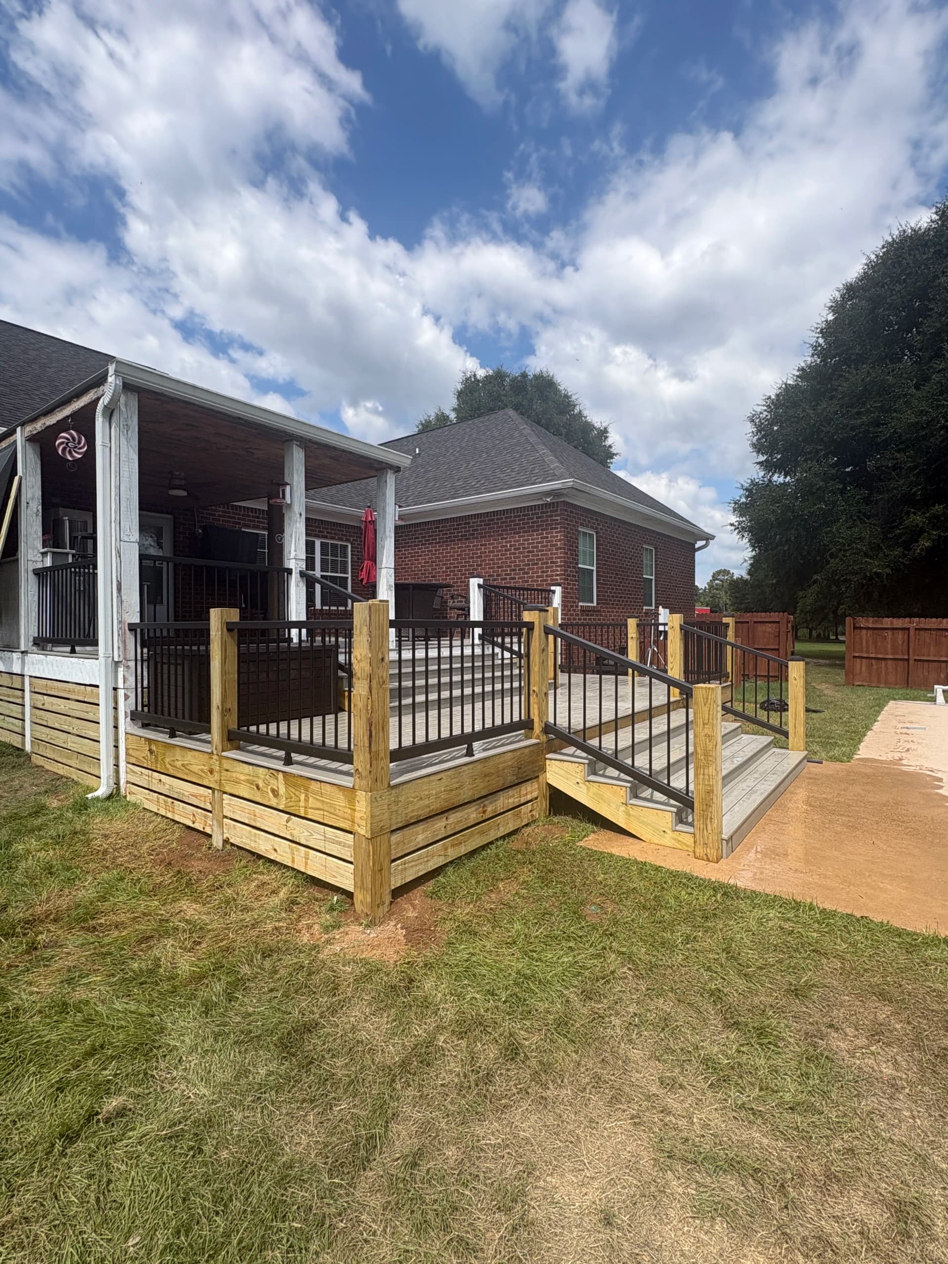 New Deck Addition and Full Trex Upgrade with Accessibility Stairs
