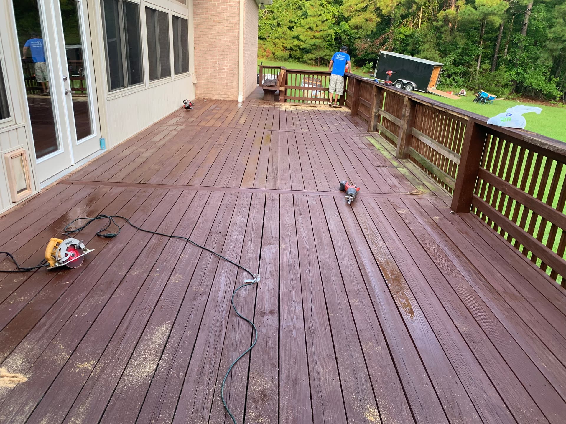 Gallery photos for Worn Wood Deck Getting a Trex Upgrade Without a Full Rebuild: Image #1