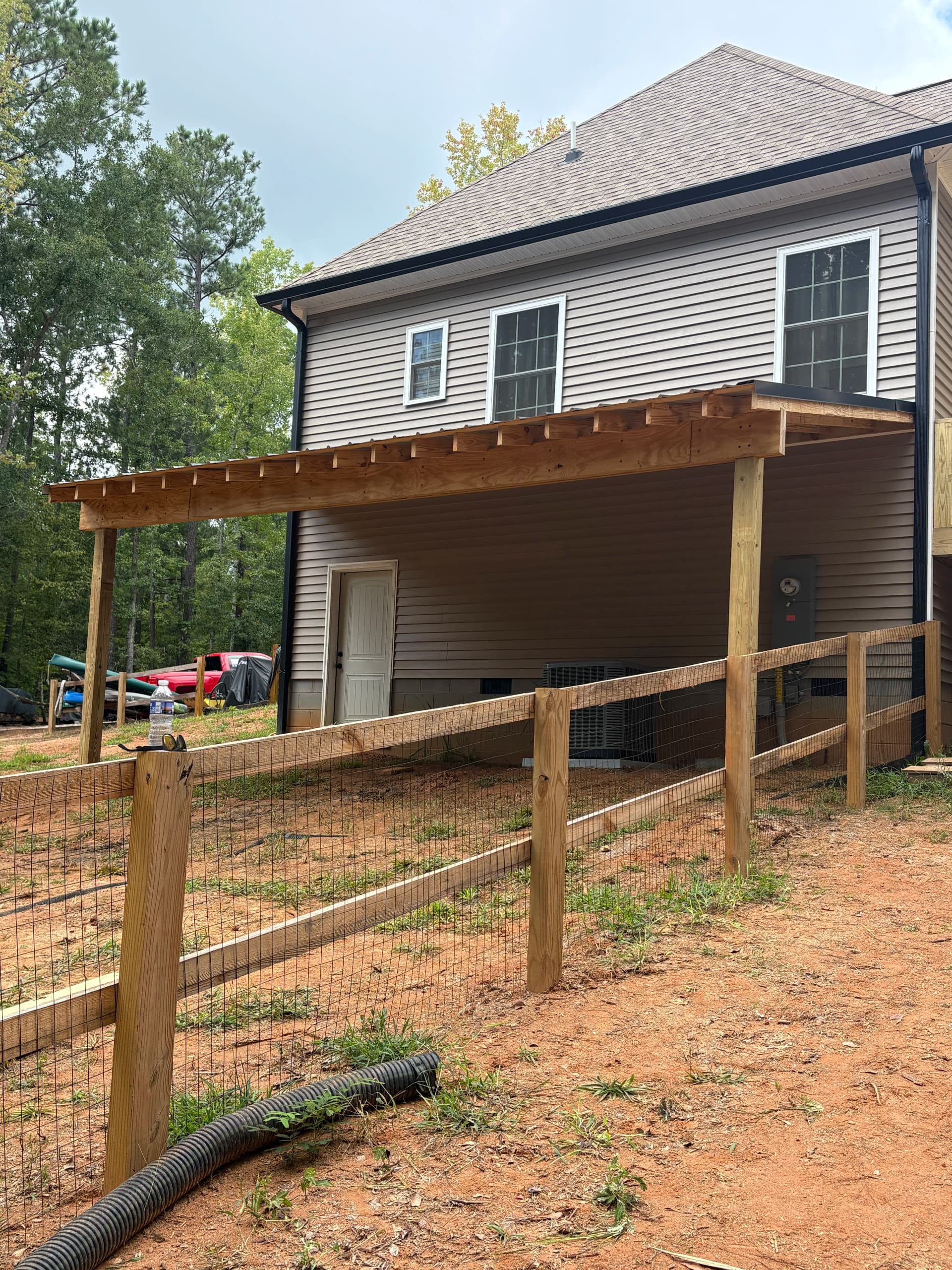 Spacious New Deck and Lean-To Cover Built for Year-Round Use