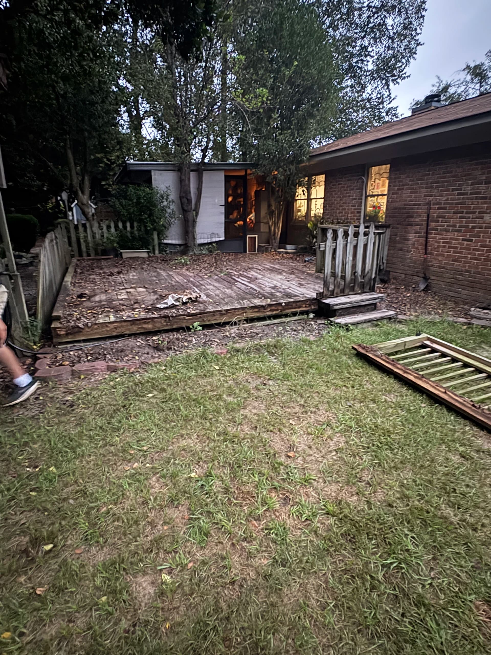 Full Deck Replacement with 2x6 Boards and Black Aluminum Balusters