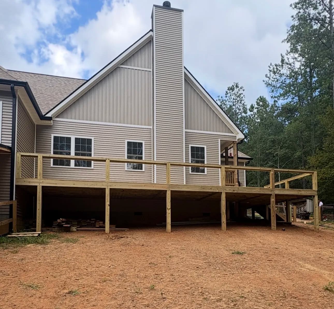 Project Spacious New Deck and Lean-To Cover Built for Year-Round Use image