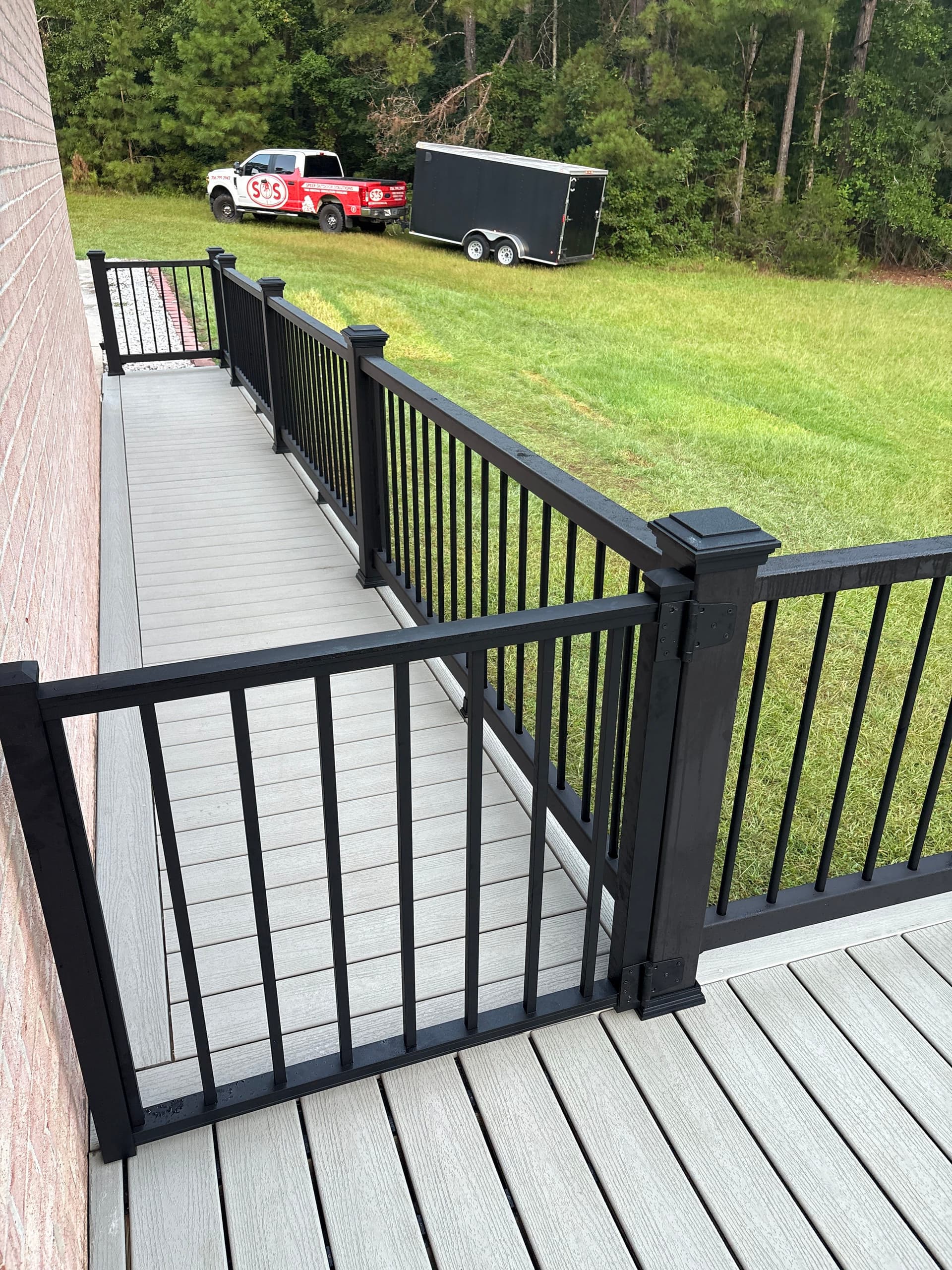 Gallery photos for Deck Rebuild With Trex Decking and Black Composite Railing: Image #1