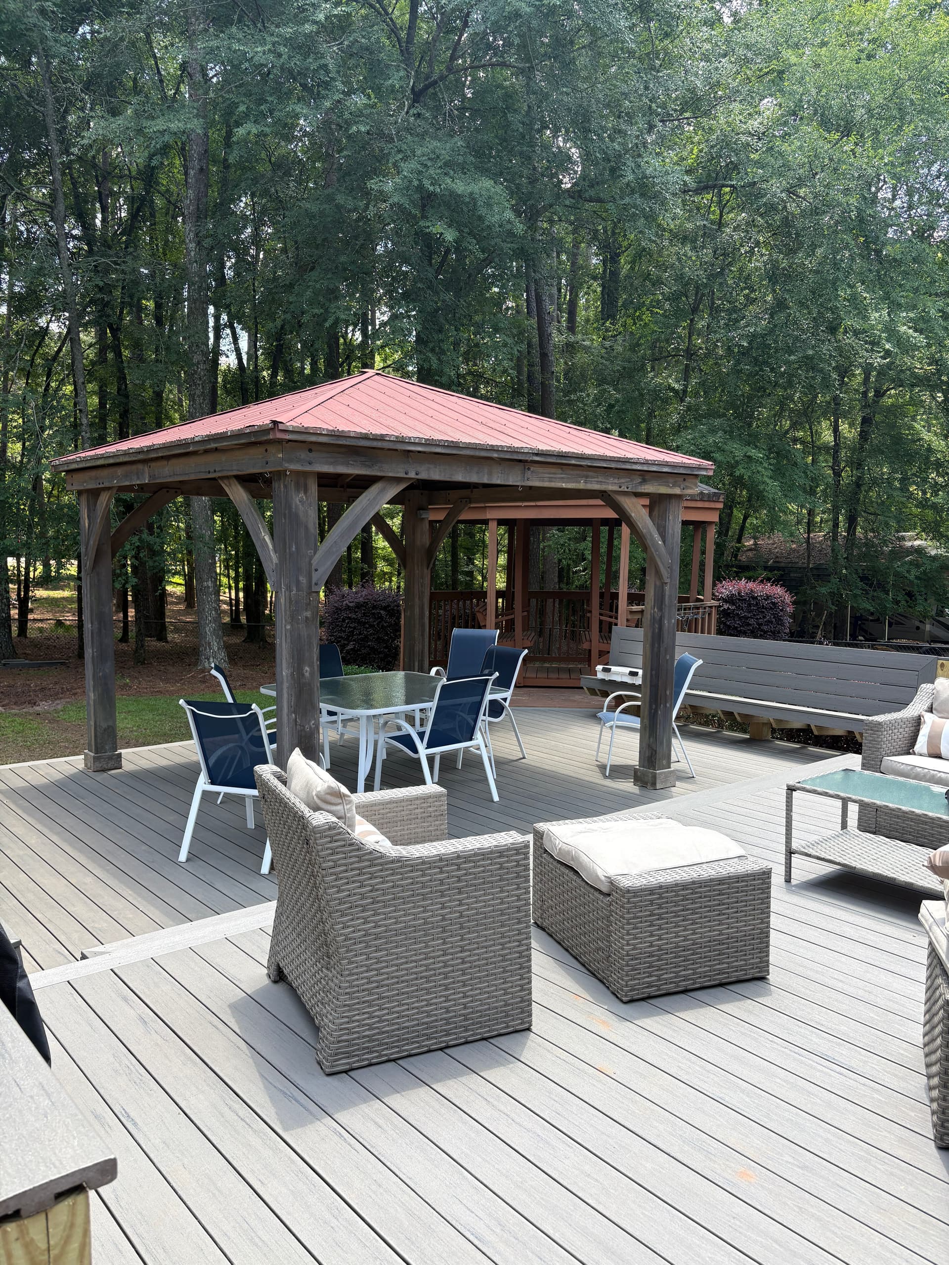 Old Deck Torn Down and Rebuilt With TimberTech and Wire Railing image